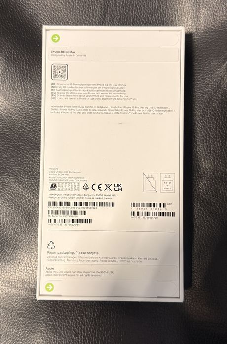 IPhone 18 Pro max 256GB