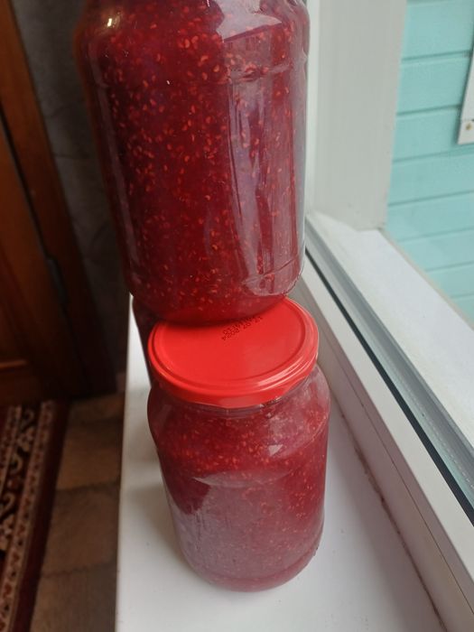 Малина протертая с сахаром