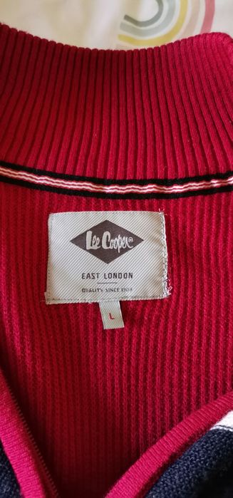 Pulover Cardigan bărbați Lee Cooper mărimea L roșu fermoar