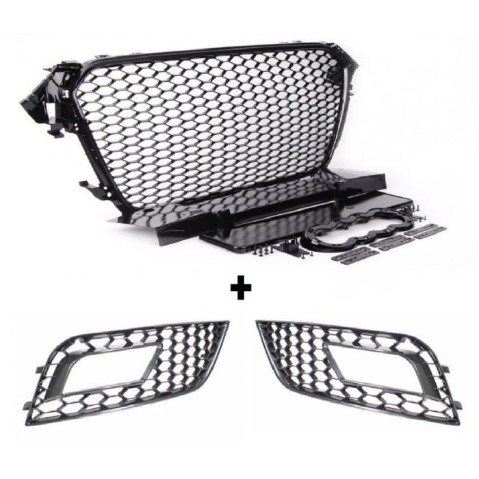 Set grila centrala + grile proiectoare RS look AUDI A4 B8.5 FACELIFT