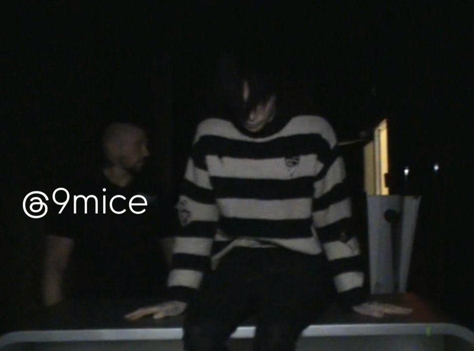 Number Nine Distressed Striped Knit Sweater