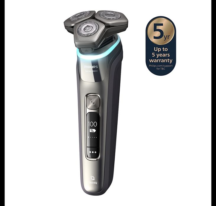 Aparat de barbierit Philips seria 9000 SkinIQ + Suport Spalare