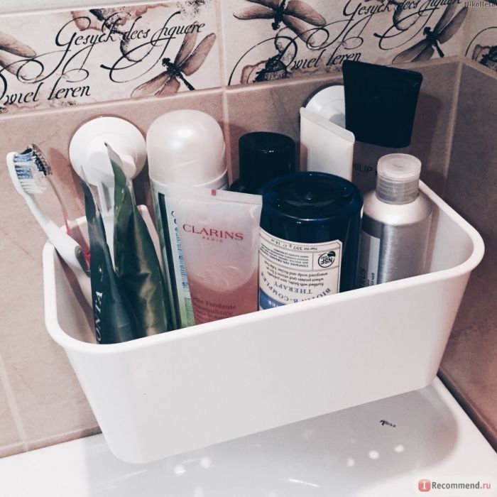 Корзина на присосках, белый, Икеа