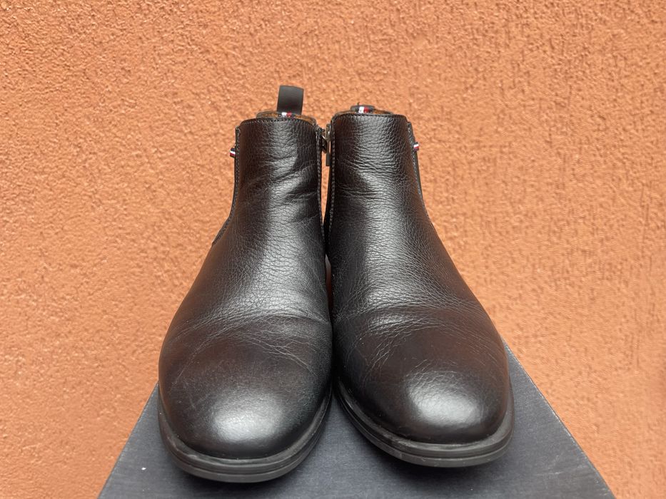 Ghete Tommy Hilfiger piele originale pantofi chelsea