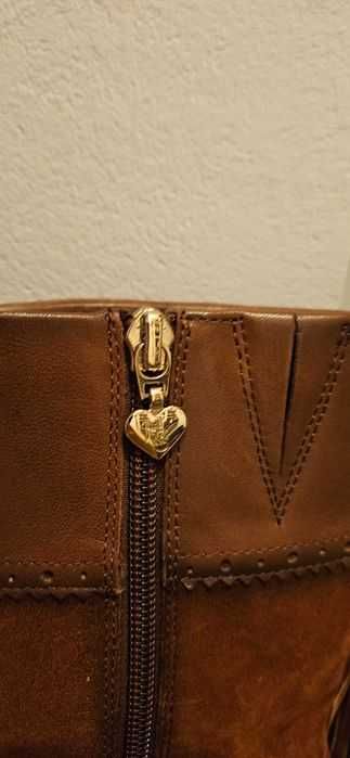 Cizme dama Tamaris,piele intoarsa, toc 10cm, 40,in cutia lor originala