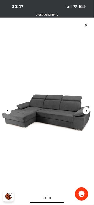 Coltar extensibil cu lada de depozitare