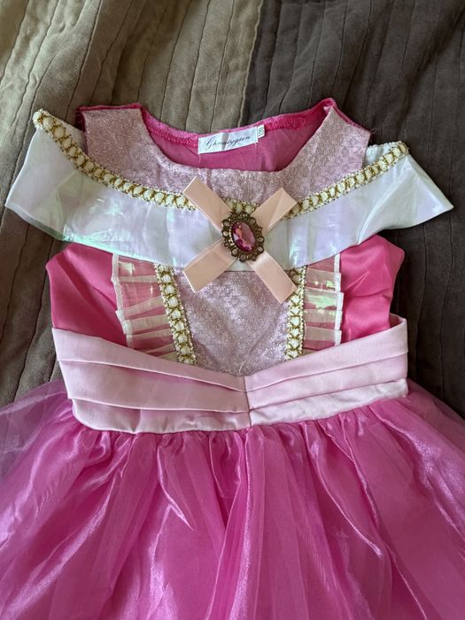 Rochie (costum) prințesa Aurora Disney 5-6 ani, 120 cm