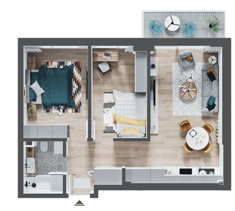 Ocazie !!! Apartament nou cu 3 camere-Prima Green Nufarul-108 600 EUR