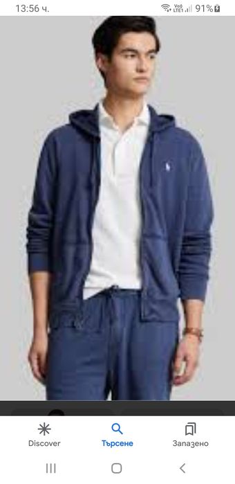 POLO Ralph Lauren Washed Full Zip / S НОВО! ОРИГИНАЛ! Мъжки Суичер!