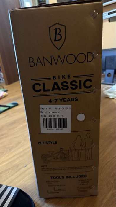 Детски Велосипед BANWOOD 16'', Бял