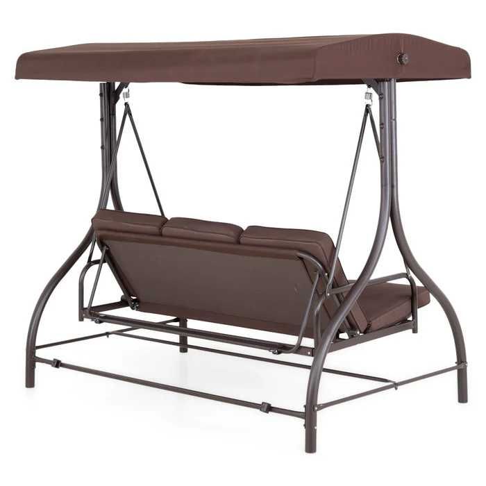 Leagan/Balansoar pentru gradina/terasa 3 locuri cu funcție de pat Maro