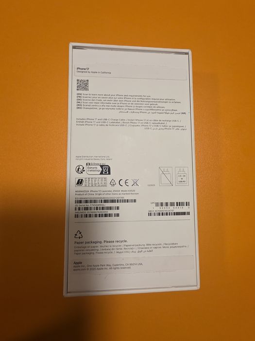 Iphone 17 256gb Lavander open box liber de retea  factura garantie