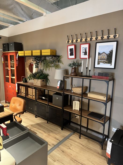 Mobilier din metal si lemn masiv stil industrial 6 piese NOU !