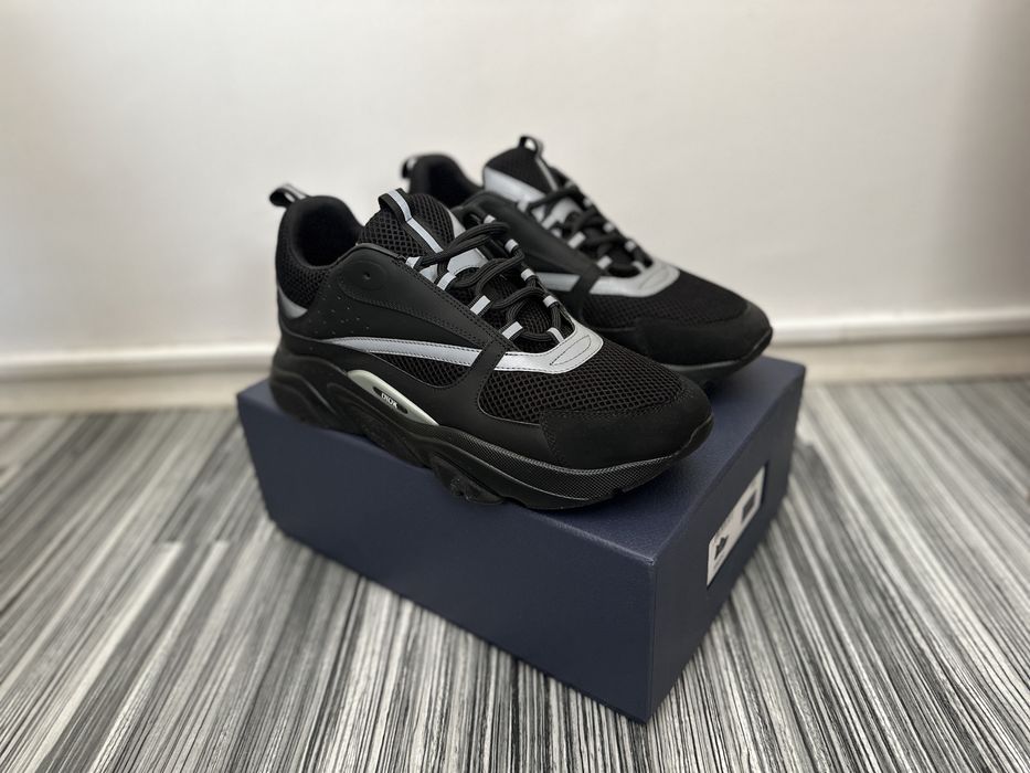 Dior B22 trainers black reflective 30.5 cm