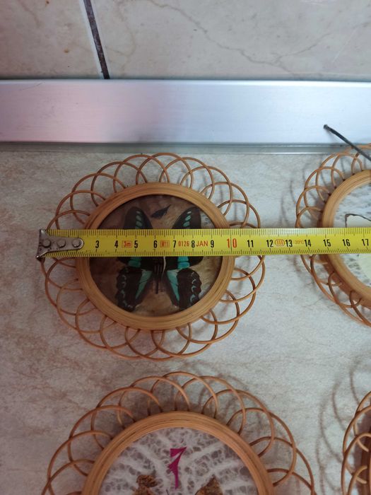 Set 6 suporti pentru pahare cu fluturi