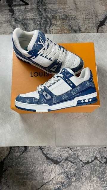 Adidasi Sport Sneakers Luis Vuitton LV Trainers Skate Blue White - Livrare Verificare