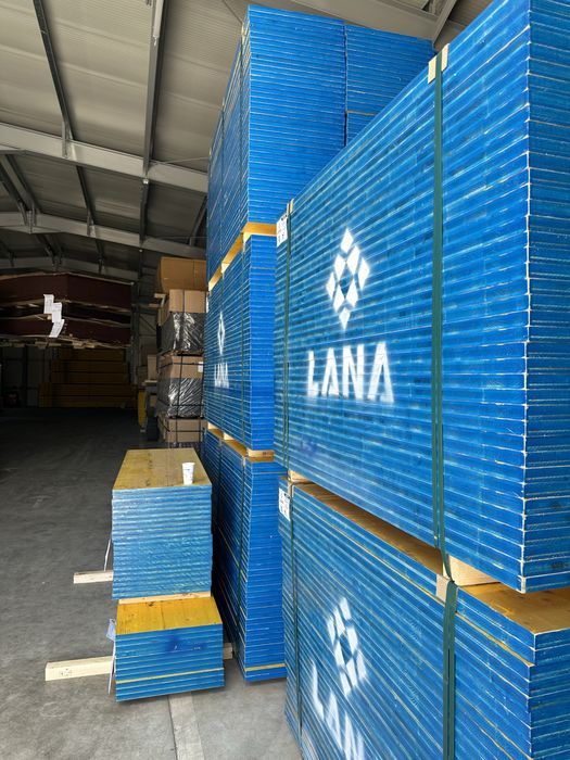 LANA IRU PU CANT ALBASTRU, Placa galbena pentru cofraje, Tip doka