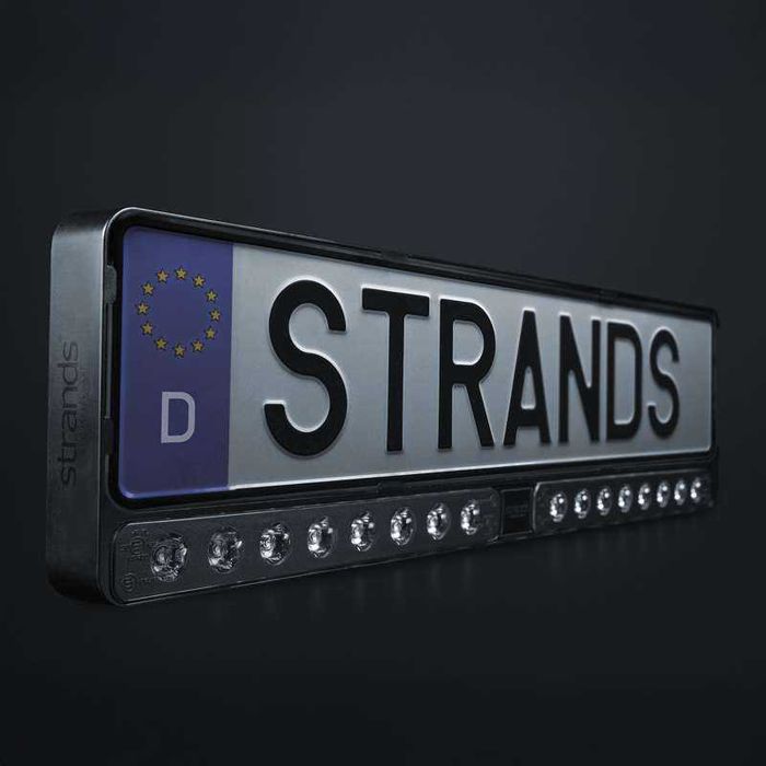 Поставка за номер с лед бар STRANDS