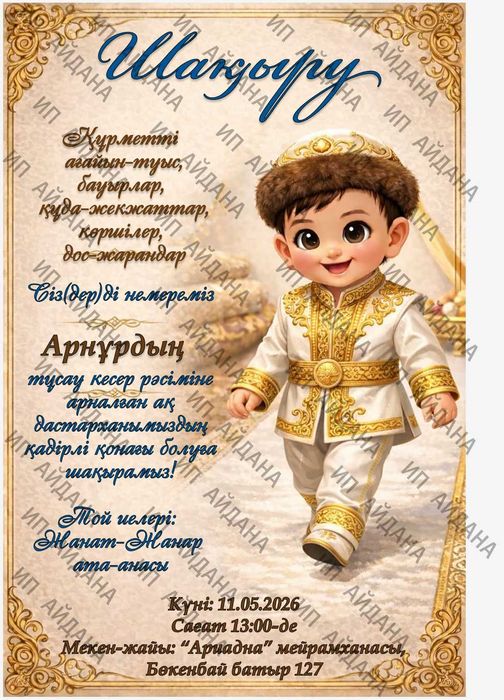 Презентации, пригласительные (шақыру), визитки