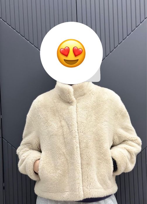 Эко шубку молочный цвет, автоледи