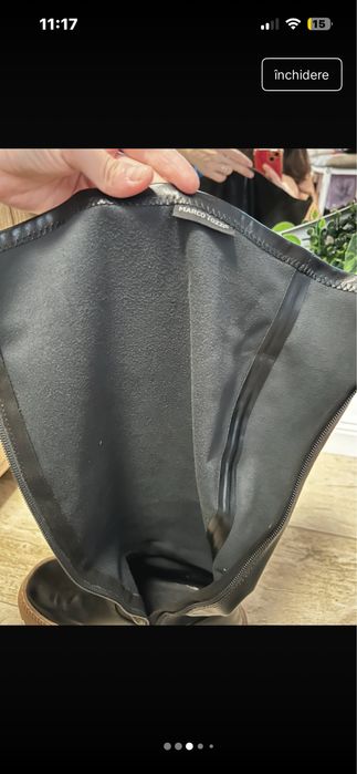 Cizme piele imblanite