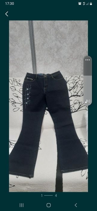 Брючки белые на флисе и джинсы