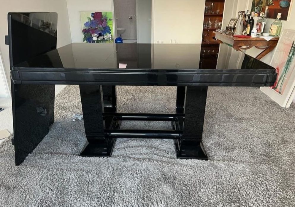 Masă de sufragerie extensibilă ArtDeco Gaston Poisson, Franța 1935