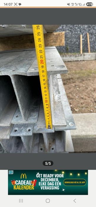 Vând profile H galvanizate