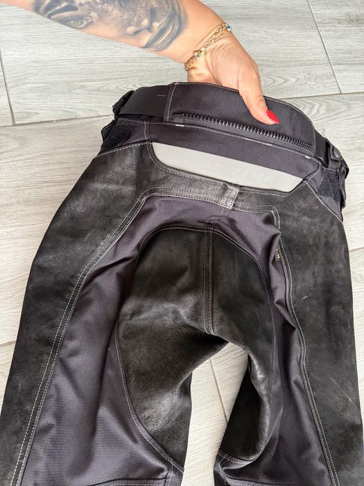 Pantaloni moto piele și textil polo mărime M 48/50