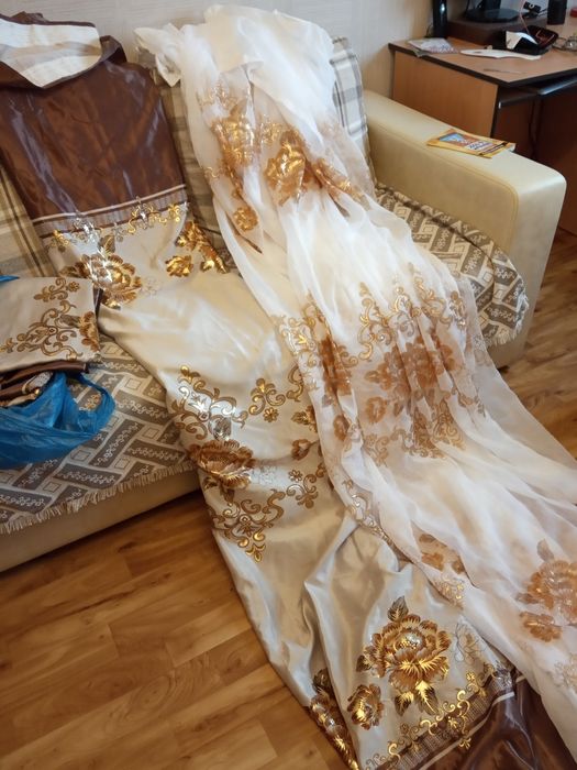 Готовые  новые шторы с портьерами