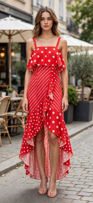 New Imperial Rochie Rosie Buline High-Low EUR 40 NOUA