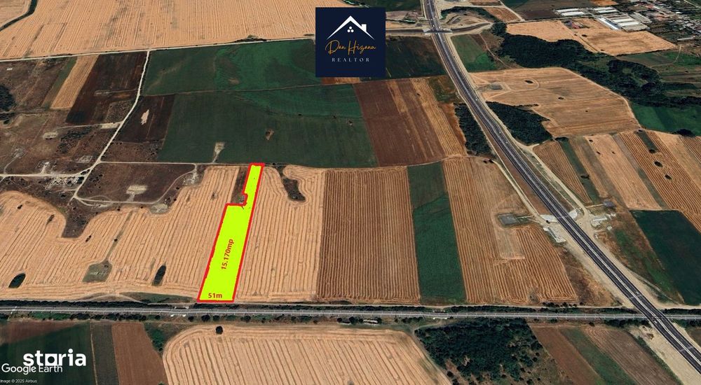 7 E/mp - Oferta - Teren 1,5 ha Domnesti langa Autostrada A0
