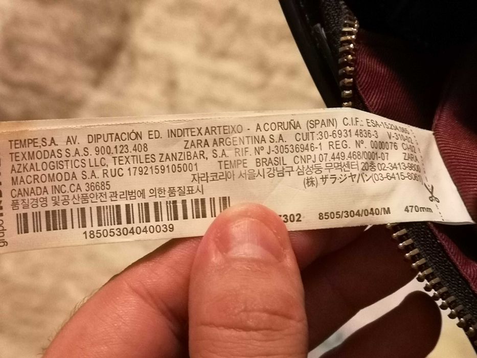 Poseta Zara mare neagra (geanta dama) 47x28x14 cm, 2 compartimente