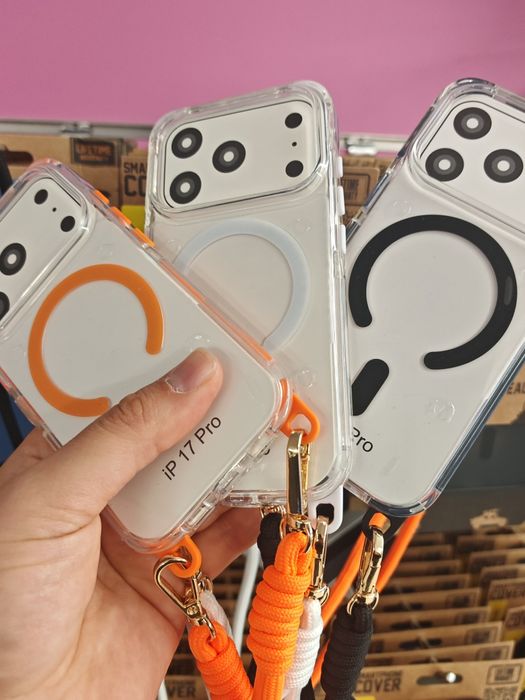 IPhone 17 Pro,17 Pro Max  Magsafe гърбове с връзка през рамо