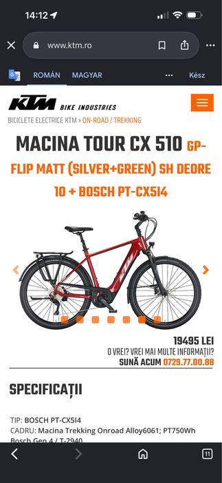 Bicicleta electrica Ktm / Bosch Cx4