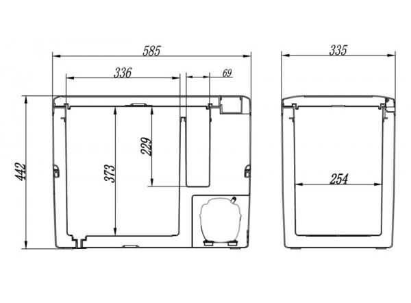 Компресорен мобилен фризер / хладилник 12V/24V McCamping 35 литра