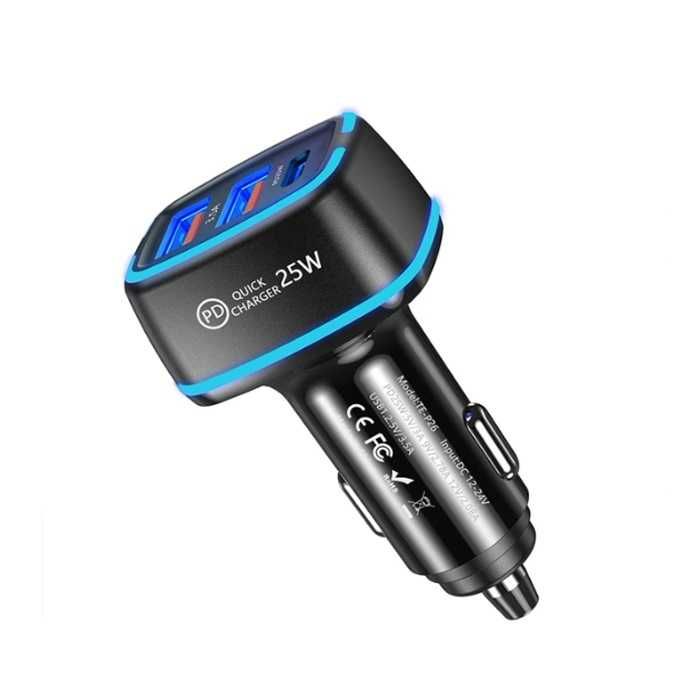 Адаптер за запалка с 3 порта - 25W