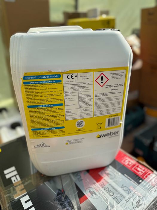 WEBER hidrofob lichid pt. impermeabilizarea mortarelor/betoanelor, 20L