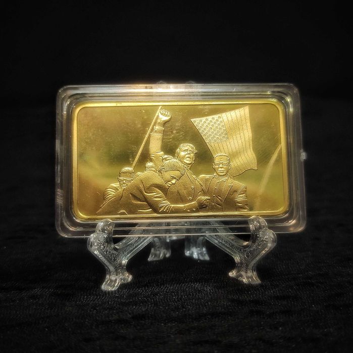 Сувенирный Слиток TRUMP-2024. Покушение на Дональда Трампа.