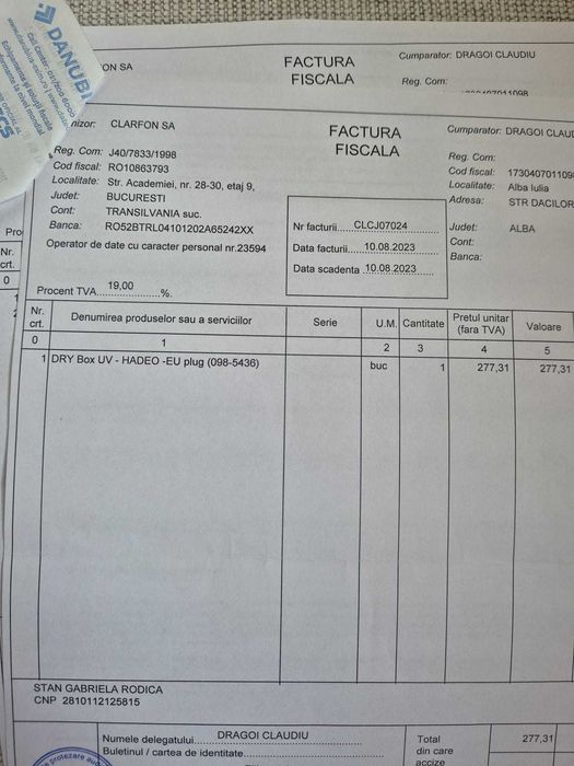 Aparat auditiv premium Unitron Moxi B9 312 si aparat uscare-dezinfectare cu ultraviolete Hansaton