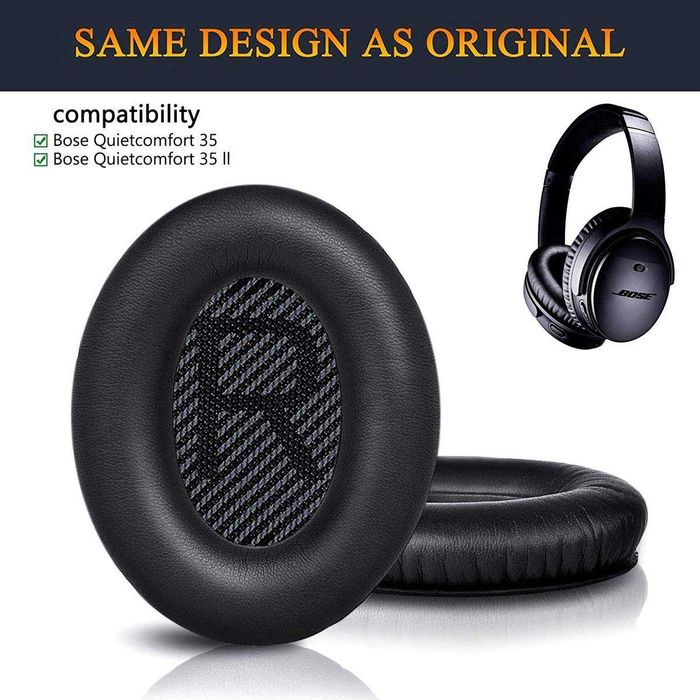 Set 2 bureti Over-Ear pentru casti Bose QuietComfort 35 ll l,  QC35 ll l / Bose 700 (NC700) Wireless Noise cancelling - Spuma cu memorie