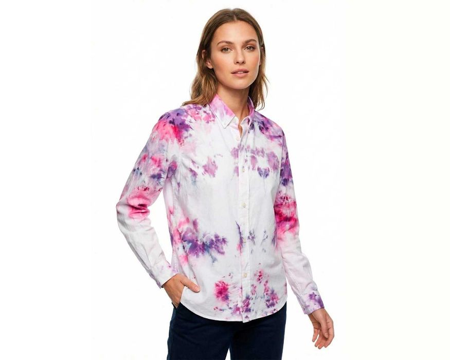 APC Дамска многоцветна Tie Dye луксозна бяло / лилаво / розово размер XL