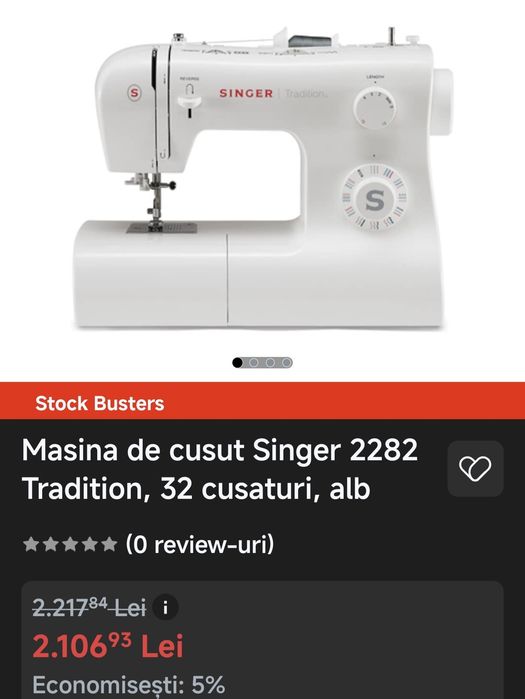 SINGER masină de cusut cu operații cu piese de metal jos la suveică face butonieră și zig.zag surfilează
