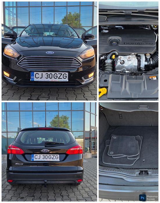Ford Focus 1.5 TDCI, 120 cp Model TITANIUM, an 08/2016,euro 6, RATE/Avans 0 ! Rate de la 149€ ron/lună,  Garanție,  Revizie! Gata de drum !!!