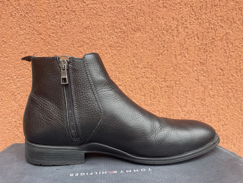 Ghete Tommy Hilfiger piele originale pantofi chelsea