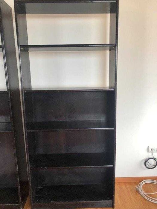 Raft depozitare Biblioteca expunere, lemn pin 18 mm, negru, stare buna