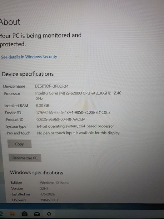 Laptop Lenovo i5 6200U cu accesorii