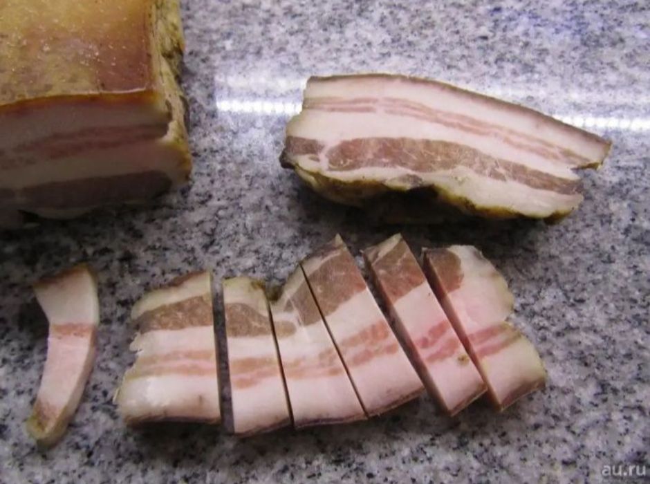 Сало домашний копчёное