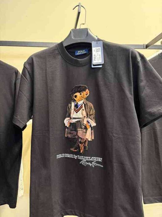 Tricou Polo Ralph Lauren Bear Premium Negru – Oversize | Nou cu Etichetă