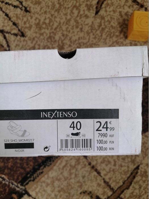 Sandale dama Inextenso masura 42, culoare negru, maro